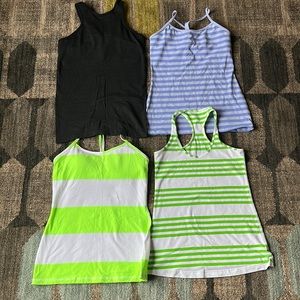 Lot of 4 Lululemon tank tops
